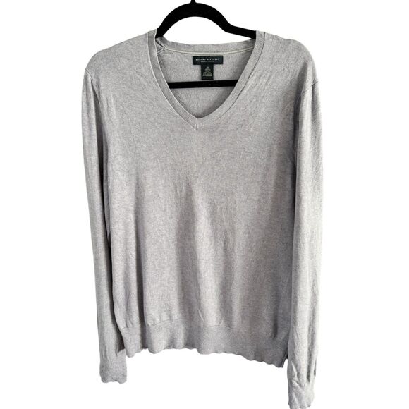 Banana Republic Lilac Purple Luxury Silk Cashmere V Neck Men’s Sweater Medium